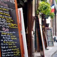 That cute little cafe with chalkboard menu in Montmartre 